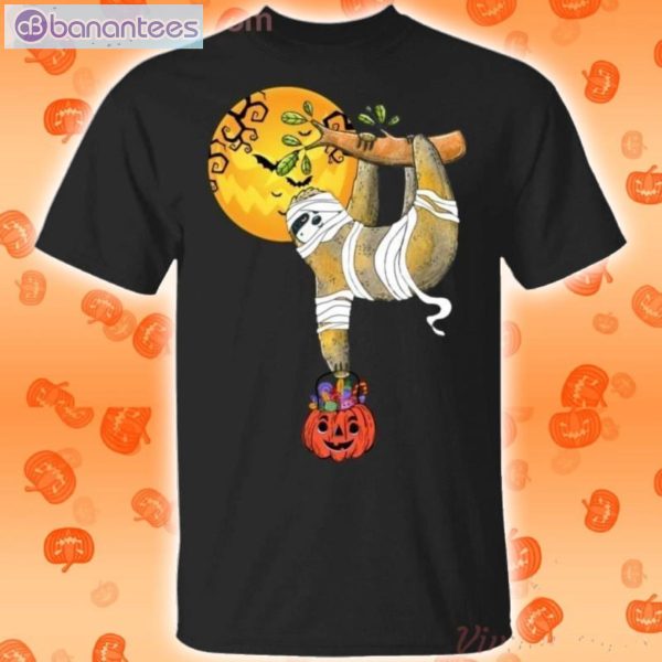 Sloth In Mummy Halloween Funny T-Shirt Product Photo 1