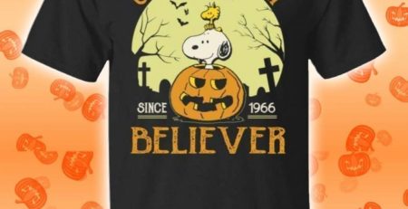 Snoopy Shadow Great Pumpkin Believer Since 1966 Halloween T-Shirt