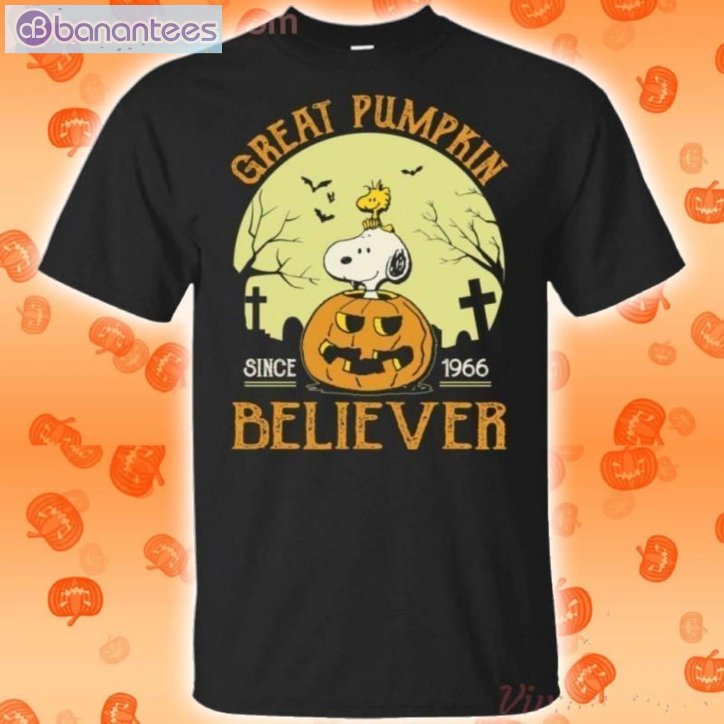 Snoopy Shadow Great Pumpkin Believer Since 1966 Halloween T-Shirt Product Photo 1