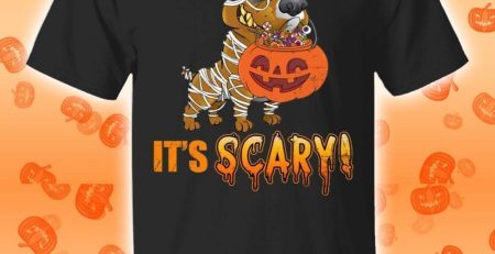 So Awesome It's Scary T-Shirt With Pit Bull Halloween