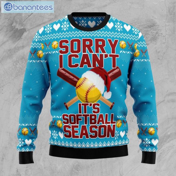 Soft Ball Season Christmas Ugly Sweater Product Photo 1