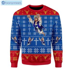 Super Jesus Funny Ugly Christmas Sweater Product Photo 1