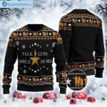 Talk Less Smile More Christmas Ugly Sweater Product Photo 1