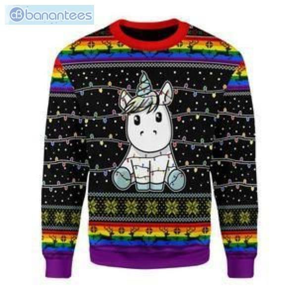Unicorn Christmas Tree Ugly Christmas Sweater Product Photo 1 Product photo 1
