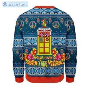 We All Live In A Yellow Time Machine Ugly Christmas Sweater Product Photo 2